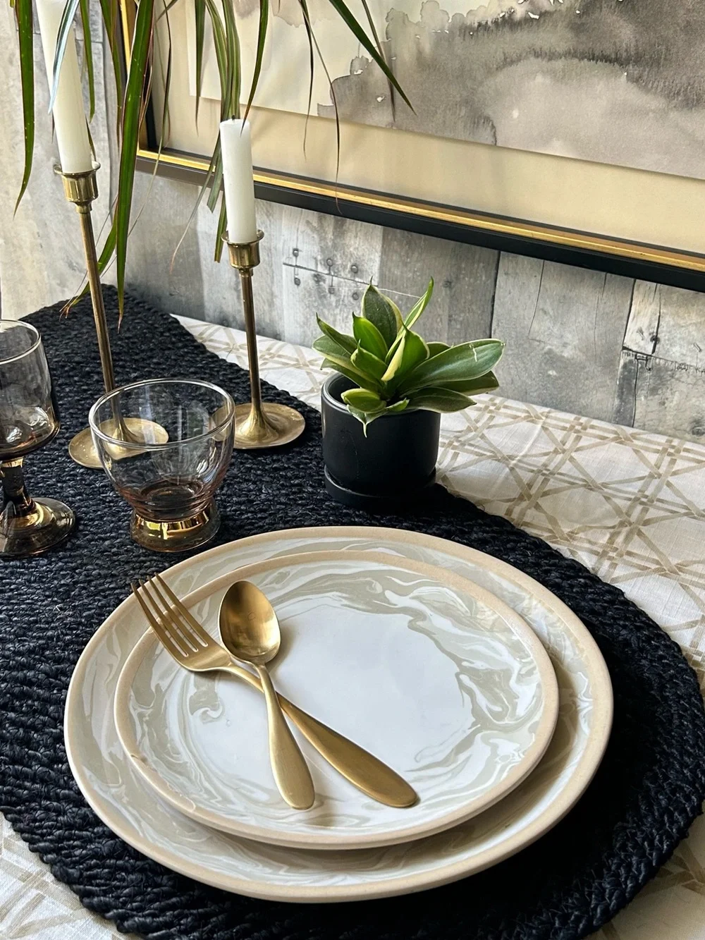 🌴Sleek Threshold Black Jute Braided Oval Table Runner | Oblong | Target